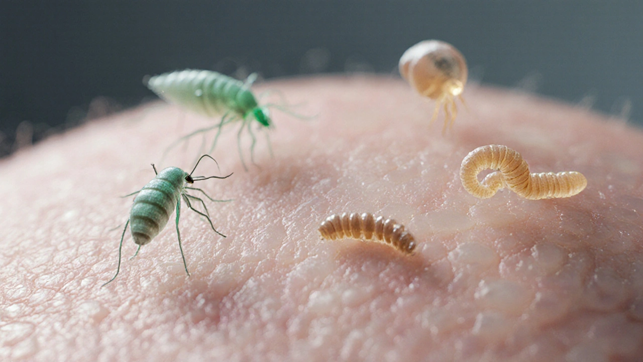 Lien entre infections parasitaires et affections cutanées
