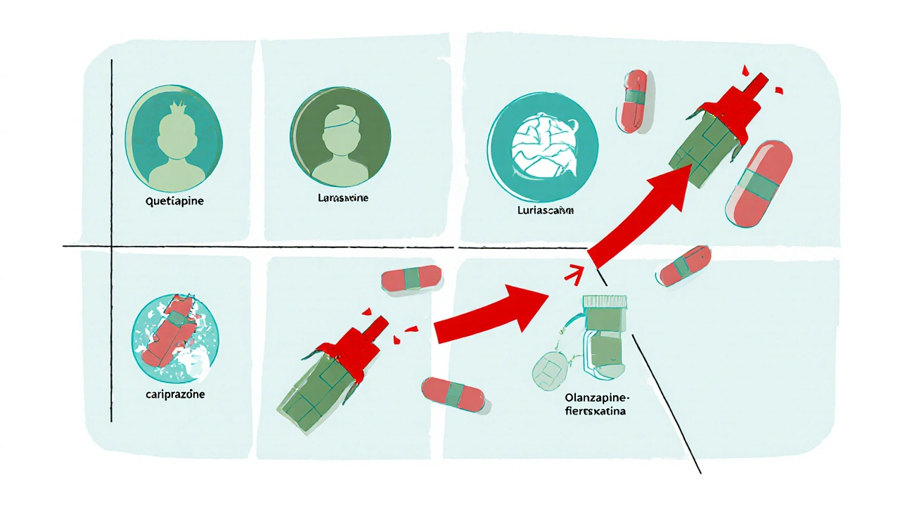 Quatre traitements approuvés pour la dépression bipolaire contre des pilules antidépresseurs destructrices.