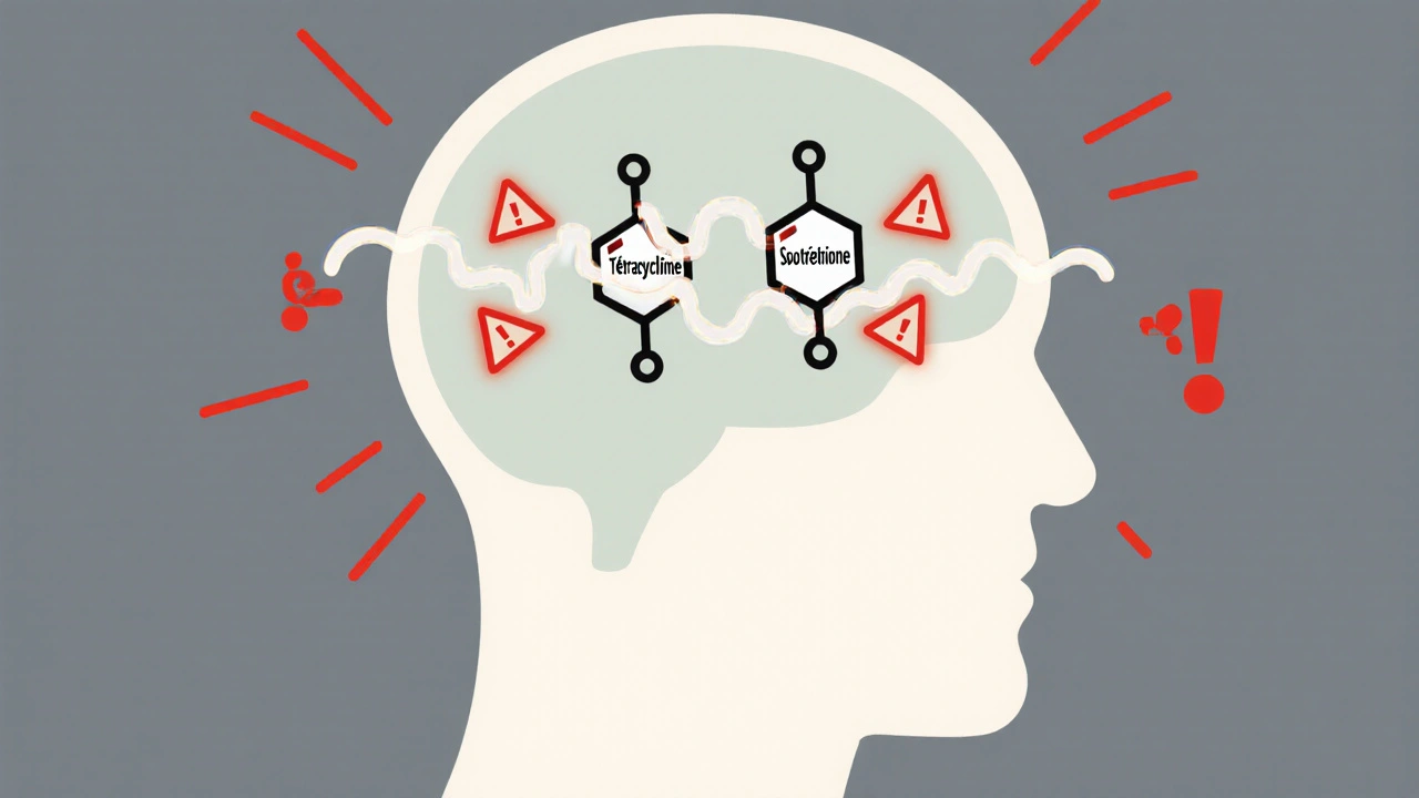 Tétracyclines et isotrétinoïne : risque de hypertension intracrânienne bénigne