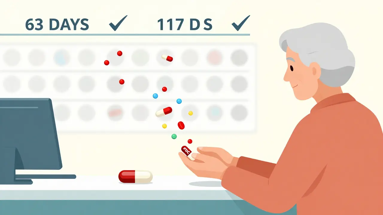 Une pilule combinée remplace plusieurs comprimés séparés, simplifiant le traitement pour un patient âgé.