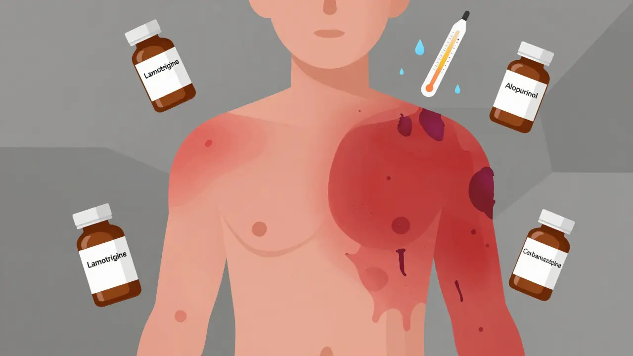 Syndrome de Stevens-Johnson et nécrolyse épidermique toxique : des urgences médicamenteuses