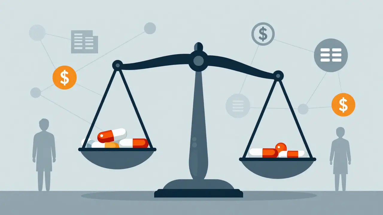 Impact économique des médicaments génériques sur l'échelle de pesée