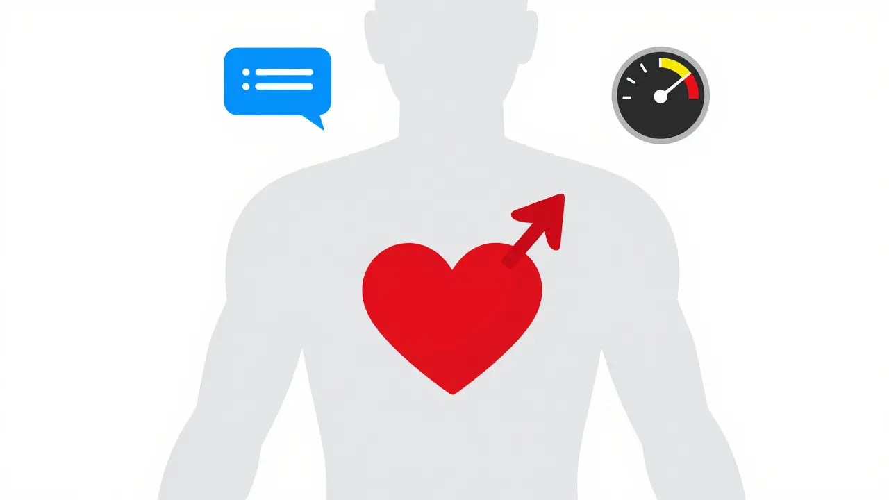 Silhouette humaine avec outils de surveillance cardiaque abstraits